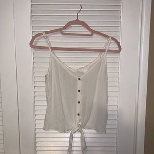 H&M white tank top with buttons